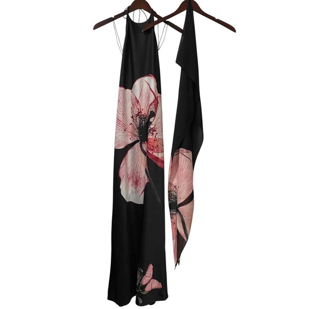 NWT Alice + Olivia Montana Tie Back Gown Maxi Dress Size 4 - Picture 7 of 10
